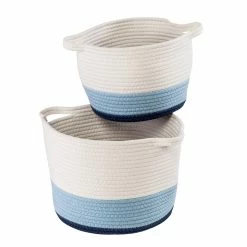 Discount 🧨 6 Packs: 2 ct. (12 total) Honey Can Do Blue Ombré Nesting Cotton Rope Storage Baskets 😉 -Honey Can Do Sales Store D598040S 6 1