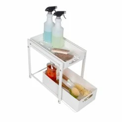 Cheap 🥰 Honey Can Do 15.5" White Metal Kitchen Cabinet Organizer with Drawers 🔥 -Honey Can Do Sales Store D598042S 6