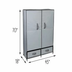 Cheap ✔️ Honey Can Do 43" Clothes Storage Wardrobe With Drawers 👏 -Honey Can Do Sales Store D598051S 13