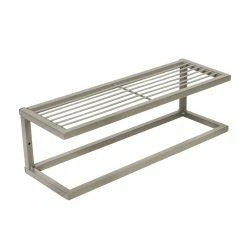 Hot Sale 🔔 Honey Can Do Steel Bathroom Slatted Shelf with Towel Bar 🔔