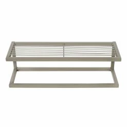 Hot Sale 🔔 Honey Can Do Steel Bathroom Slatted Shelf with Towel Bar 🔔 -Honey Can Do Sales Store D598052S 5