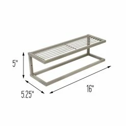 Hot Sale 🔔 Honey Can Do Steel Bathroom Slatted Shelf with Towel Bar 🔔 -Honey Can Do Sales Store D598052S 6