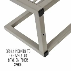 Hot Sale 🔔 Honey Can Do Steel Bathroom Slatted Shelf with Towel Bar 🔔 -Honey Can Do Sales Store D598052S 7