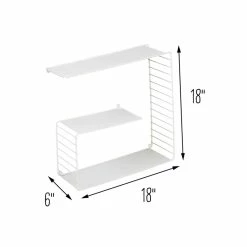 Budget ✔️ 6 Pack: Honey Can Do White 3-Tier Floating Square Wall Shelf 🔔 -Honey Can Do Sales Store D598053S 9