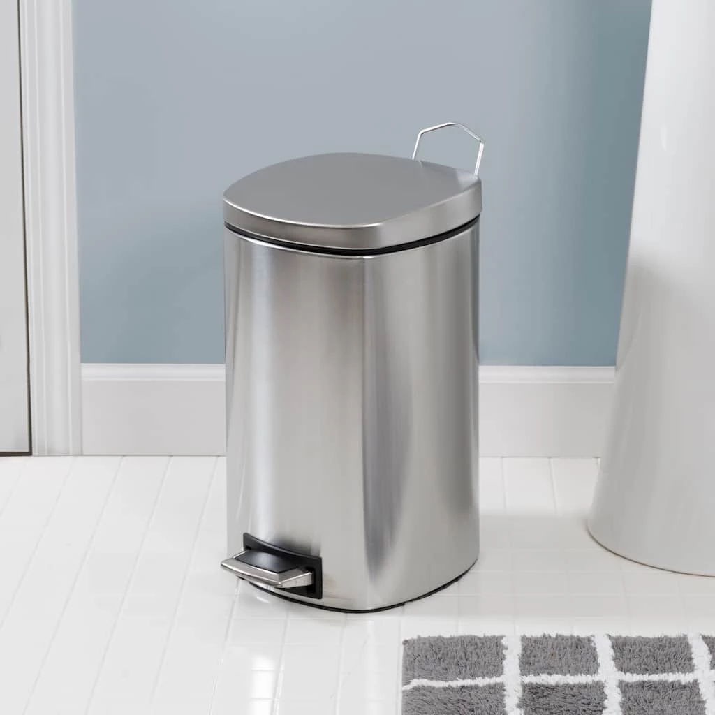 Best reviews of π 6 Pack: Honey Can Do 12L Stainless Steel Step Trash Can π 4 Best reviews of π 6 Pack: Honey Can Do 12L Stainless Steel Step Trash Can π - Image 2