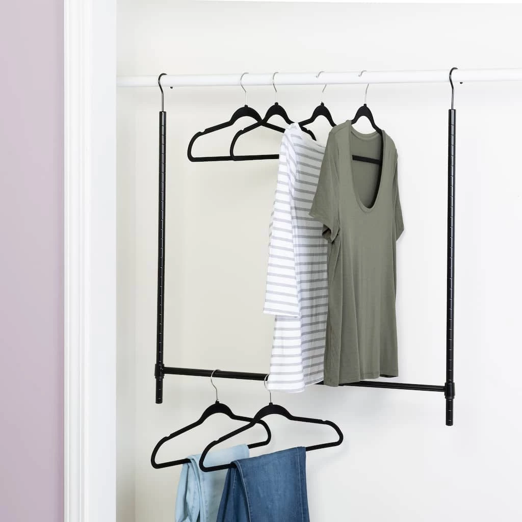 Cheapest π 10 Pack: Honey Can Do Black Clothes Hanging Closet Rod π 4 Cheapest π 10 Pack: Honey Can Do Black Clothes Hanging Closet Rod π - Image 2