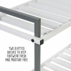 Promo 💯 Honey Can Do Gray 2-Tier Tubular 👟 Shoe Rack 💯 -Honey Can Do Sales Store D598059S 10
