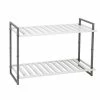 Promo 💯 Honey Can Do Gray 2-Tier Tubular 👟 Shoe Rack 💯 -Honey Can Do Sales Store D598059S 3