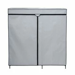 Deals ⭐ Honey Can Do 60" Gray Wide Double Door Portable Wardrobe Closet ⭐ -Honey Can Do Sales Store D598062S 8