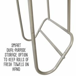 Deals 🥰 Honey Can Do 25" Steel Wall-Mounted Bathroom Towel Holder with Shelf 🛒 -Honey Can Do Sales Store D598065S 7