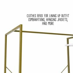 Discount ❤️ Honey Can Do Olive & White Freestanding Open Metal Closet Wardrobe 🎁 -Honey Can Do Sales Store D598069S 12