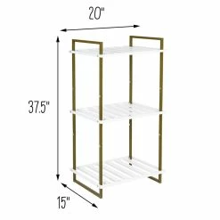 Top 10 😍 Honey Can Do Olive & White 3-Tier Tubular Metal Shelf 🥰 -Honey Can Do Sales Store D598071S 7