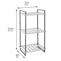 New 🔔 Honey Can Do Gray Tones 3-Tier Tubular Metal Shelf ✨ -Honey Can Do Sales Store D598072S 7 1
