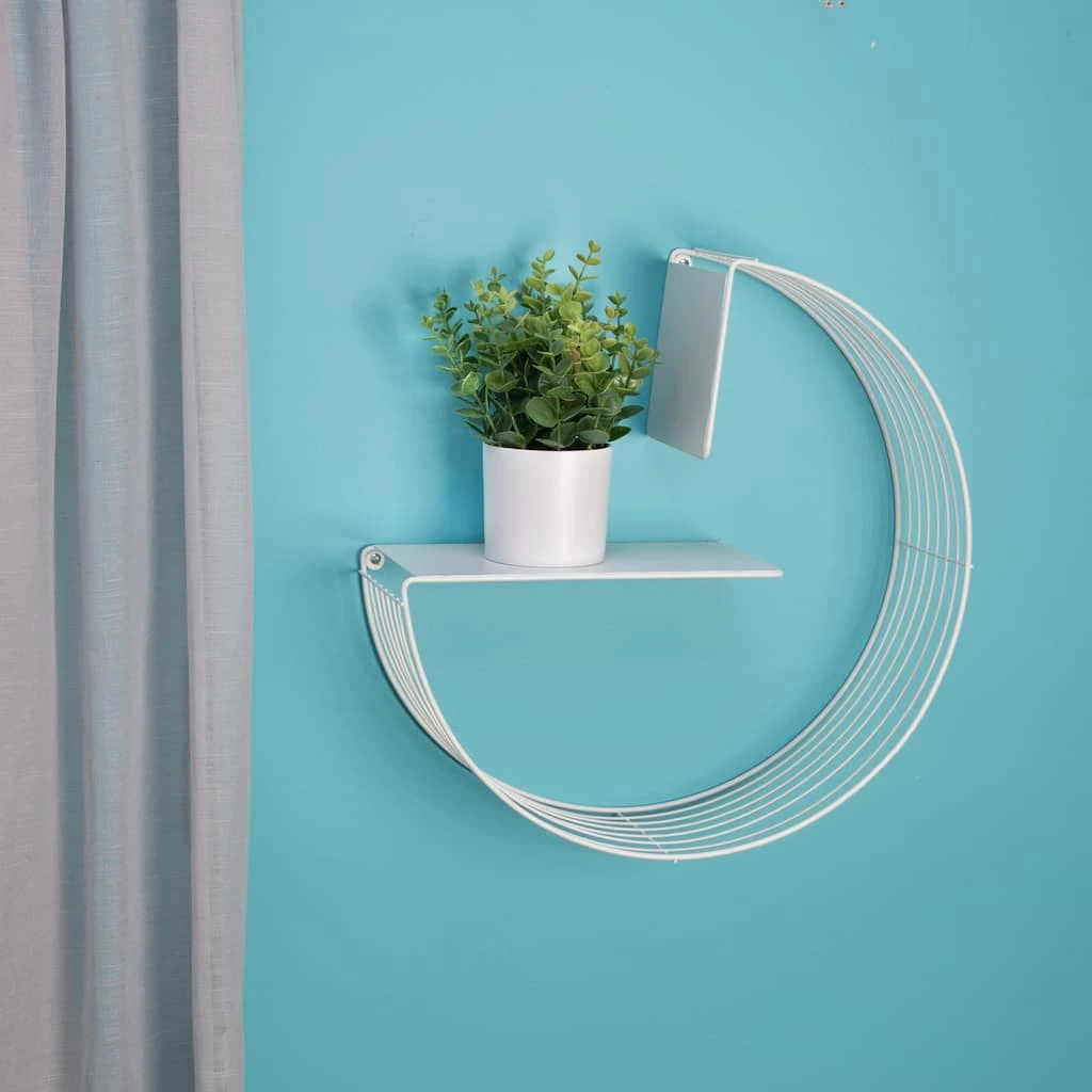 Flash Sale π Honey Can Do 18" White Floating Circular Decorative Metal Wall Shelf π 4 Flash Sale π Honey Can Do 18" White Floating Circular Decorative Metal Wall Shelf π - Image 2