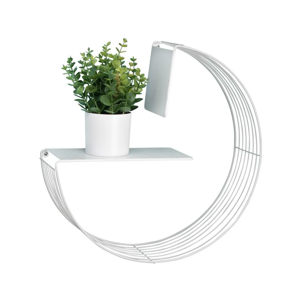 Outlet π 6 Pack: Honey Can Do 18" White Floating Circular Decorative Metal Wall Shelf π 6 Outlet π 6 Pack: Honey Can Do 18" White Floating Circular Decorative Metal Wall Shelf π - Image 4