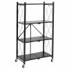Discount 😉 Honey Can Do Black Collapsible 4-Tier Metal Shelf 😀 -Honey Can Do Sales Store D598080S 3