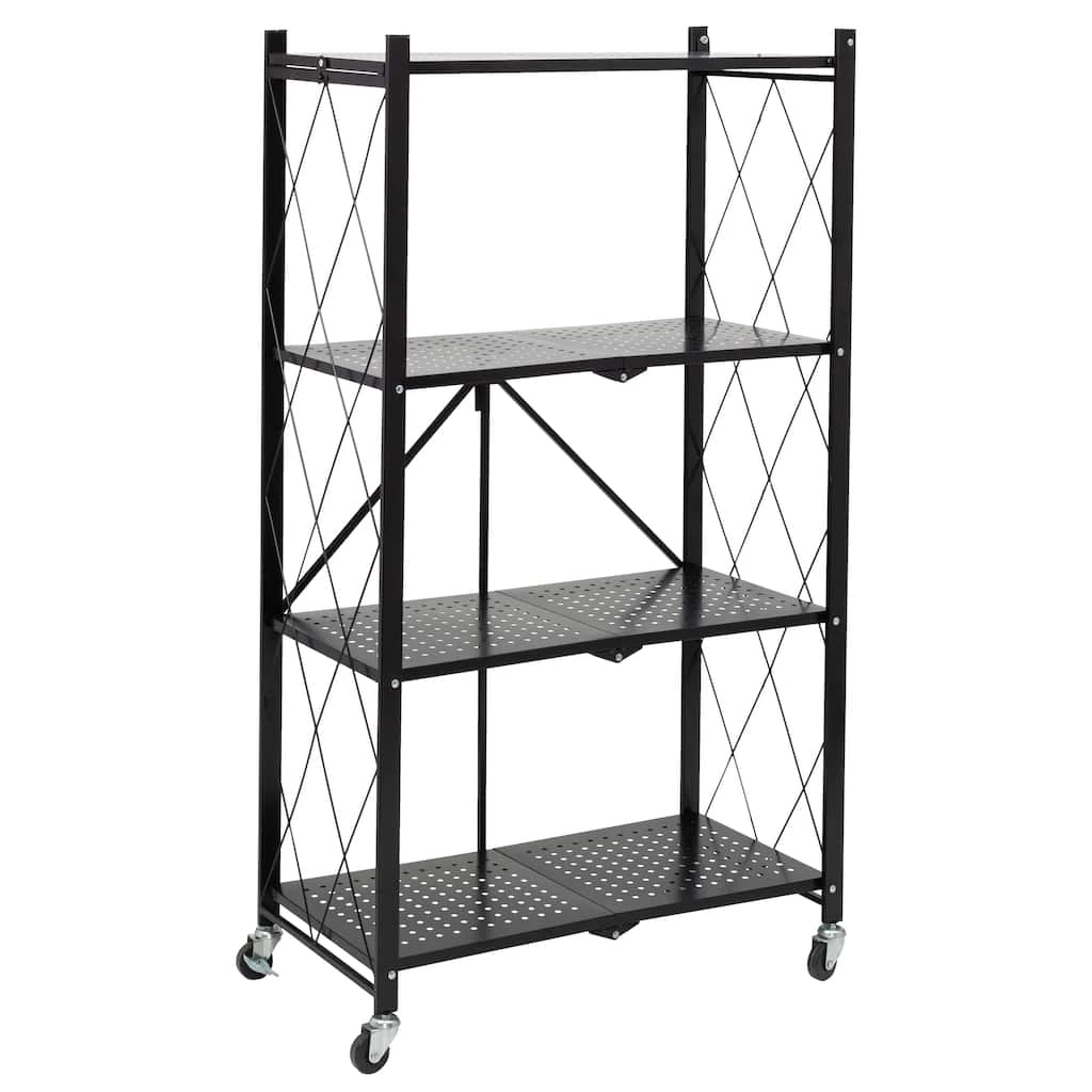 Discount π Honey Can Do Black Collapsible 4-Tier Metal Shelf π 3 Discount π Honey Can Do Black Collapsible 4-Tier Metal Shelf π