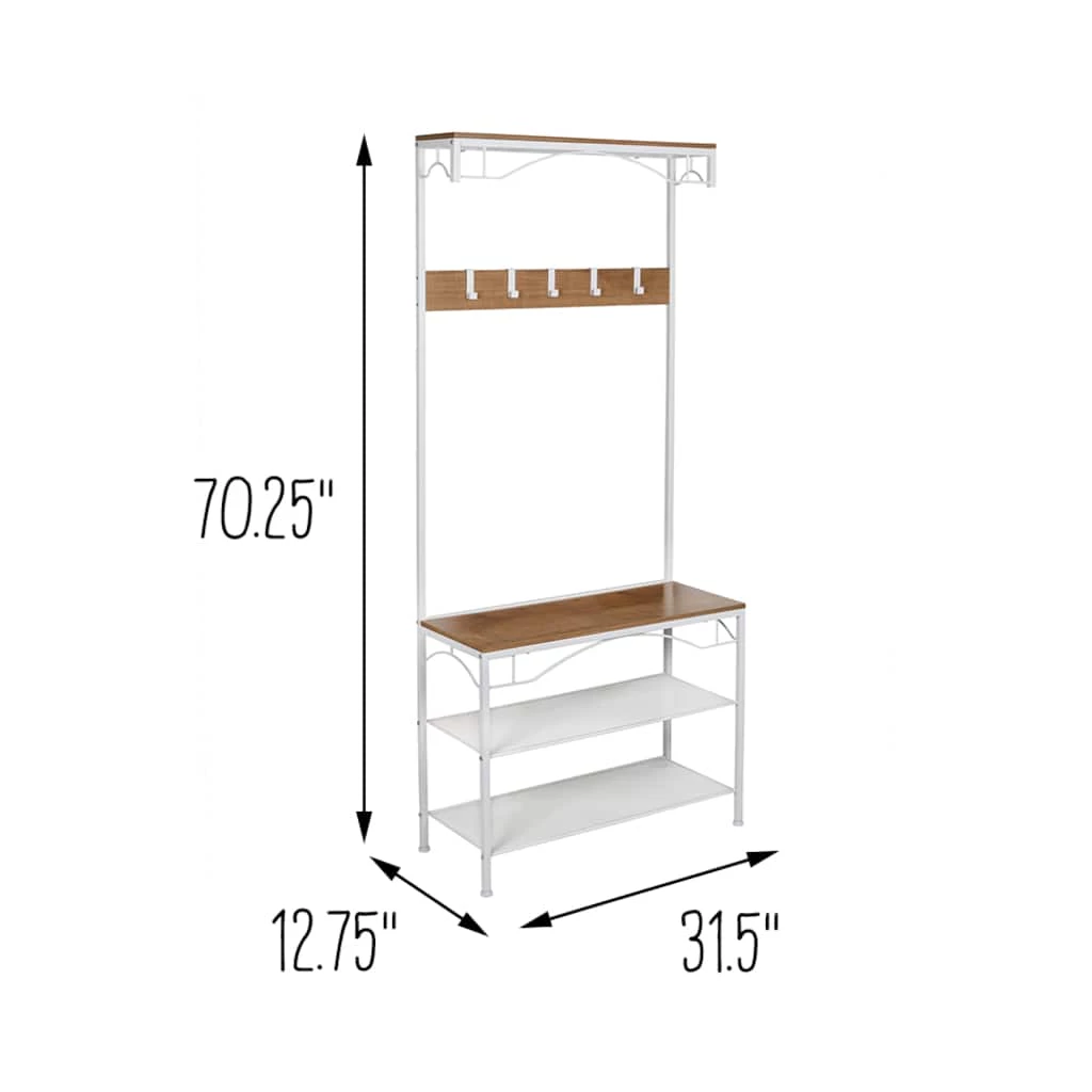 Discount π€© Honey Can Do White/Natural π§₯ Coat Rack Bench π 12 Discount π€© Honey Can Do White/Natural π§₯ Coat Rack Bench π - Image 10