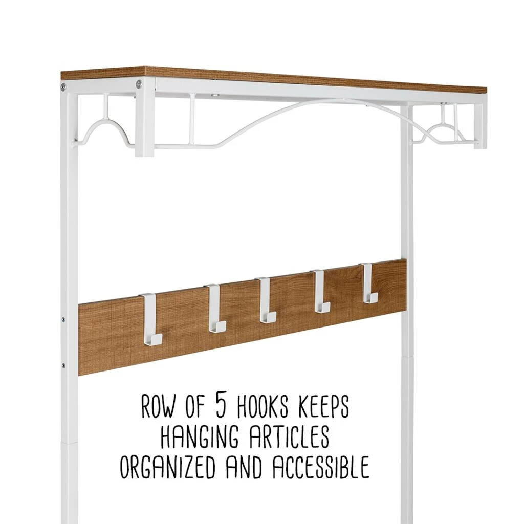 Discount π€© Honey Can Do White/Natural π§₯ Coat Rack Bench π 14 Discount π€© Honey Can Do White/Natural π§₯ Coat Rack Bench π - Image 12