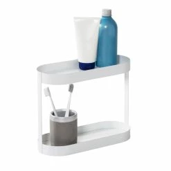 Wholesale 👏 6 Pack: Honey Can Do White 2-Tier Metal Bathroom Counter Organizer Shelf 🛒 -Honey Can Do Sales Store D598083S 2 1