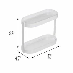 Wholesale 👏 6 Pack: Honey Can Do White 2-Tier Metal Bathroom Counter Organizer Shelf 🛒 -Honey Can Do Sales Store D598083S 7 1