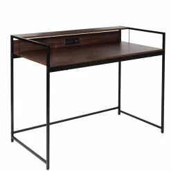 Coupon 😍 Honey Can Do Walnut & Black Computer Desk 🌟