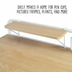 Flash Sale 🔔 Honey Can Do White Home Office Computer Desk 🧨 -Honey Can Do Sales Store D598093S 11