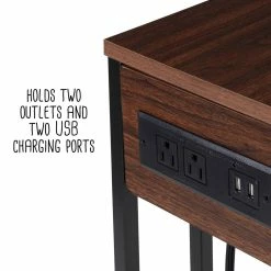 Outlet π― Honey Can Do Walnut Side Table on Wheels β€οΈ 18 Outlet π― Honey Can Do Walnut Side Table on Wheels β€οΈ -Honey Can Do Sales Store D598096S 11