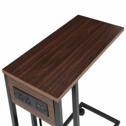 Wholesale 𧨠6 Pack: Honey Can Do Walnut Side Table on Wheels π 15 Wholesale 𧨠6 Pack: Honey Can Do Walnut Side Table on Wheels π -Honey Can Do Sales Store D598096S 5 1