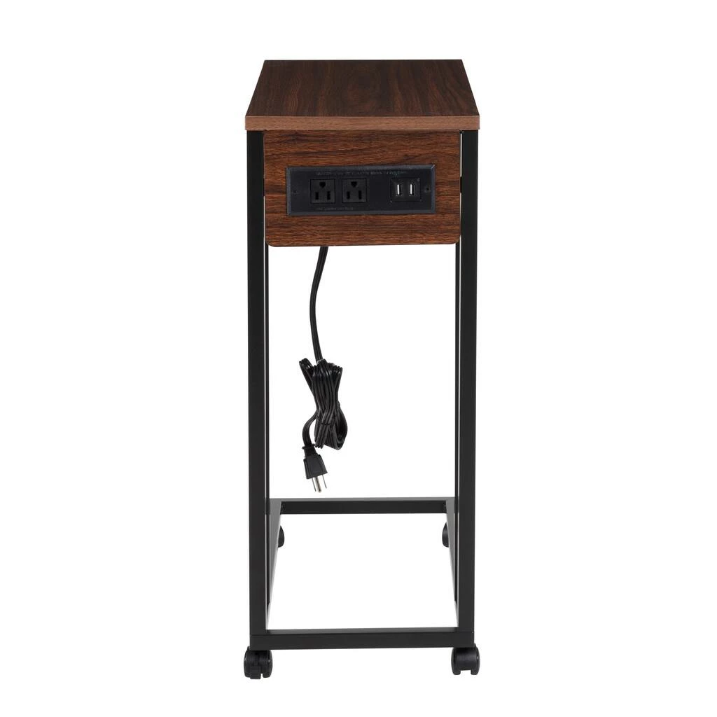 Outlet π― Honey Can Do Walnut Side Table on Wheels β€οΈ 7 Outlet π― Honey Can Do Walnut Side Table on Wheels β€οΈ - Image 5