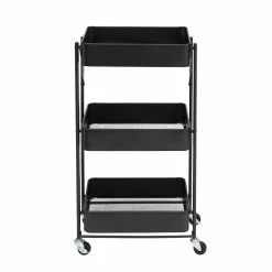 Cheapest β Honey Can Do Black 3-Tier Folding Cart with Wheels π