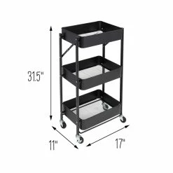 Cheapest β Honey Can Do Black 3-Tier Folding Cart with Wheels π 26 Cheapest β Honey Can Do Black 3-Tier Folding Cart with Wheels π -Honey Can Do Sales Store D598455S 12