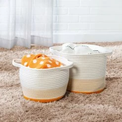 Brand new 😀 Honey Can Do Yellow Ombre Rope Storage Basket Set ✨ -Honey Can Do Sales Store D598456S 1