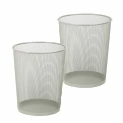 Cheapest ⭐ Honey Can Do Silver Metal Trash Cans, 2ct. ⌛