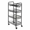 Deals 🧨 Honey Can Do Black 4-Tier Metal Rolling Cart with Trays 🥰 -Honey Can Do Sales Store D610963S 1