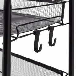 Deals 🧨 Honey Can Do Black 4-Tier Metal Rolling Cart with Trays 🥰 -Honey Can Do Sales Store D610963S 6