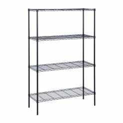 Best Pirce 🥰 Honey Can Do Black 4-Tier Heavy Duty Adjustable Shelving Unit 🌟 -Honey Can Do Sales Store D613892S 3