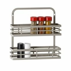 Hot Sale 😀 Honey Can Do Gray Cabinet Door Spice Rack ⌛