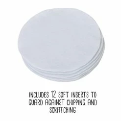 New 🎉 Honey Can Do Gray 8" Round Dinnerware Storage Box 👏 -Honey Can Do Sales Store D613895S 13