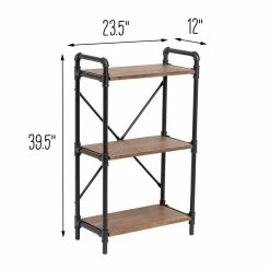 Best reviews of 😍 Honey Can Do 3-Tier Industrial Black Bookshelf 🎉 -Honey Can Do Sales Store D613899S 6