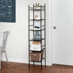 Coupon ✔️ Honey Can Do Black 6-Tier Space-Saving Shelving Tower 🔥 -Honey Can Do Sales Store D613901S 2
