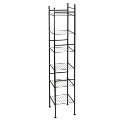 Coupon ✔️ Honey Can Do Black 6-Tier Space-Saving Shelving Tower 🔥 -Honey Can Do Sales Store D613901S 6
