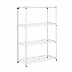 Brand new ✨ Honey Can Do White 4-Tier Heavy-Duty Adjustable Shelving Unit 🎉 -Honey Can Do Sales Store D613903S 3