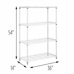 Brand new ✨ Honey Can Do White 4-Tier Heavy-Duty Adjustable Shelving Unit 🎉 -Honey Can Do Sales Store D613903S 5