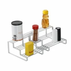 Hot Sale ⌛ Honey Can Do White 3 Tier Expandable Spice Rack 🧨 -Honey Can Do Sales Store D613909S 2