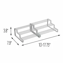 Hot Sale ⌛ Honey Can Do White 3 Tier Expandable Spice Rack 🧨 -Honey Can Do Sales Store D613909S 9