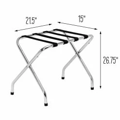 Outlet 🧨 Honey Can Do Chrome KD Luggage Rack 🛒 -Honey Can Do Sales Store D613915S 6