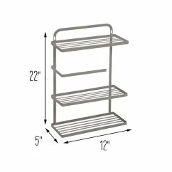 Best Sale ❤️ Honey Can Do Gray Spice Rack & Paper Towel Holder 🎉 -Honey Can Do Sales Store D613916S 9