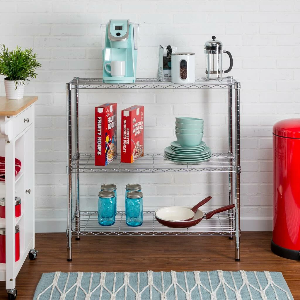 Outlet β Honey Can Do Chrome 3-Tier Heavy-Duty Adjustable Shelf Storage Unit π€© 5 Outlet β Honey Can Do Chrome 3-Tier Heavy-Duty Adjustable Shelf Storage Unit π€© - Image 3