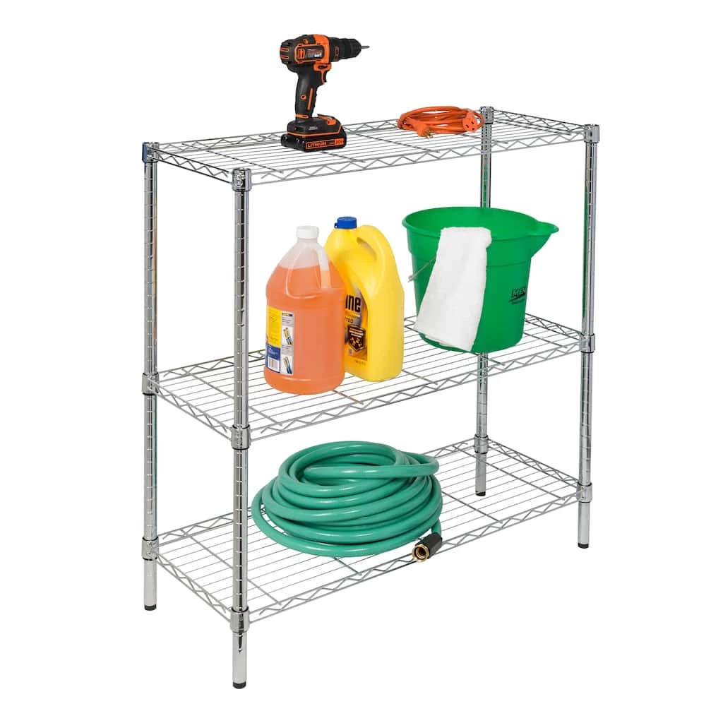 Outlet β Honey Can Do Chrome 3-Tier Heavy-Duty Adjustable Shelf Storage Unit π€© 3 Outlet β Honey Can Do Chrome 3-Tier Heavy-Duty Adjustable Shelf Storage Unit π€©